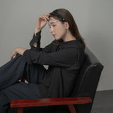 Gather Headband Silk Black