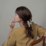 Milky White Gloss Hair Clip