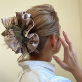 Baby Frills Scrunchie Metal Pink