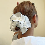 Baby Frills Scrunchie White Black