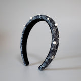 Slender Headband Snake Denim Pearl