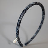 Tight Headband Snake Denim Pearl