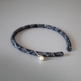 Tight Headband Snake Denim Pearl