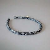 Tight Headband Flower Denim Pearl