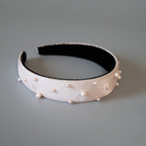 Thin Headband Pink Dot Pearl
