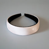 Thin Headband Pink Dot Silver Studs