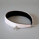 Thin Headband Pink Dot Silver Studs
