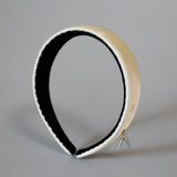 Thin Headband White Dot Silver Studs