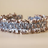Frills Brown Tweed Headband No Studs