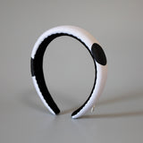 OG Headband White Black Dot
