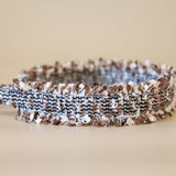 Frills Brown Tweed Headband No Studs