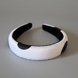 OG Headband White Black Dot