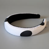OG Headband White Black Dot