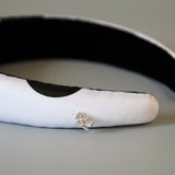 OG Headband White Black Dot