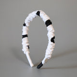 Gather Headband White Black Dot
