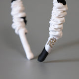 Gather Headband White Black Dot