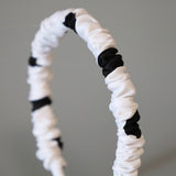 Gather Headband White Black Dot