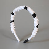Gather Headband White Black Dot