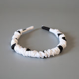 Gather Headband White Black Dot