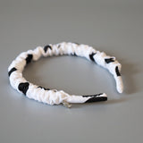 Gather Headband White Black Dot