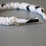 Gather Headband White Black Dot