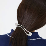 Wave Silver Hair Clip