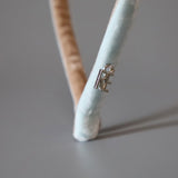 2 Tone Velvet Headband Lt.blue