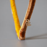 2 Tone Velvet Headband Yellow Gold