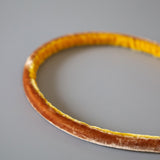 2 Tone Velvet Headband Yellow Gold