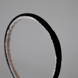 2 Tone Velvet Headband Black