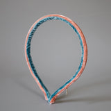 2 Tone Velvet Headband Pink