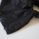 Big Frills Lace Scrunchie Black