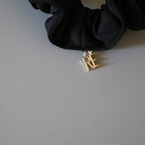 Big Frills Lace Scrunchie Black