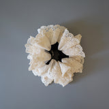 Black and White Frills Scrunchie