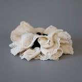 Black and White Frills Scrunchie