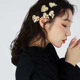 Big Gold Heart Hair Clip