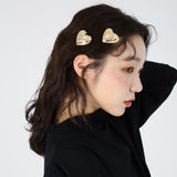 Big Gold Heart Hair Clip