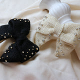 Big Ribbon Barrette White Hemp