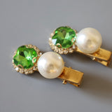 Green Pearl Mini Clip