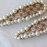 Natural White Purple Pearl Hair Pin