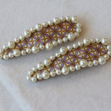 Natural White Purple Pearl Hair Pin