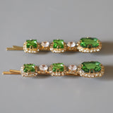 Green Studs Hair Pin