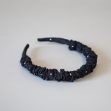 Gather Headband Navy Dot