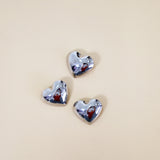 Big Silver Heart Hair Clip