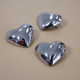 Big Silver Heart Hair Clip