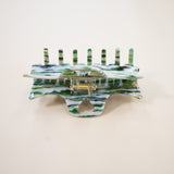 Matcha Green Stone Heart Clip