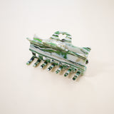 Matcha Green Stone Heart Clip