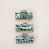 Matcha Green Stone Heart Clip