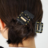 Square Clear Black Hair Clip