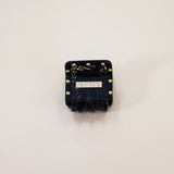Square Clear Black Hair Clip